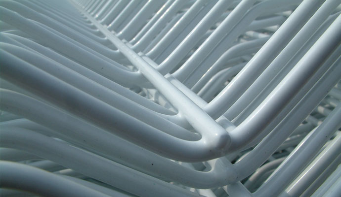 Factory Bending Fence Closeup
